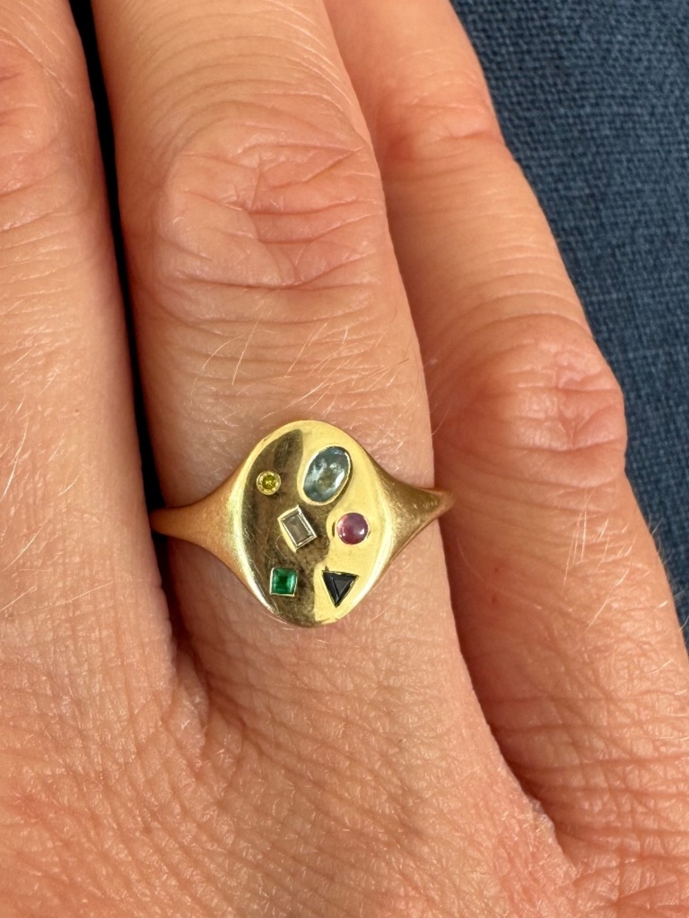 Mosaic Signet Ring from Leo Black - Picture 2 of 4